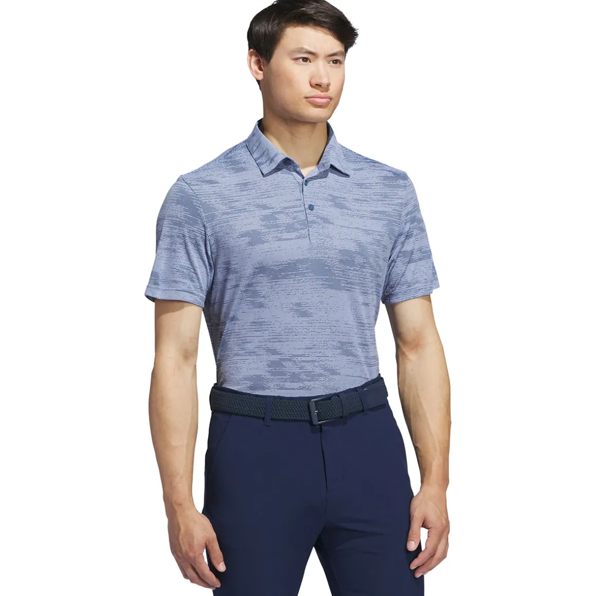 adidas Golf Men's Ultimate365 Textured Stripe Golf Polo Shirt