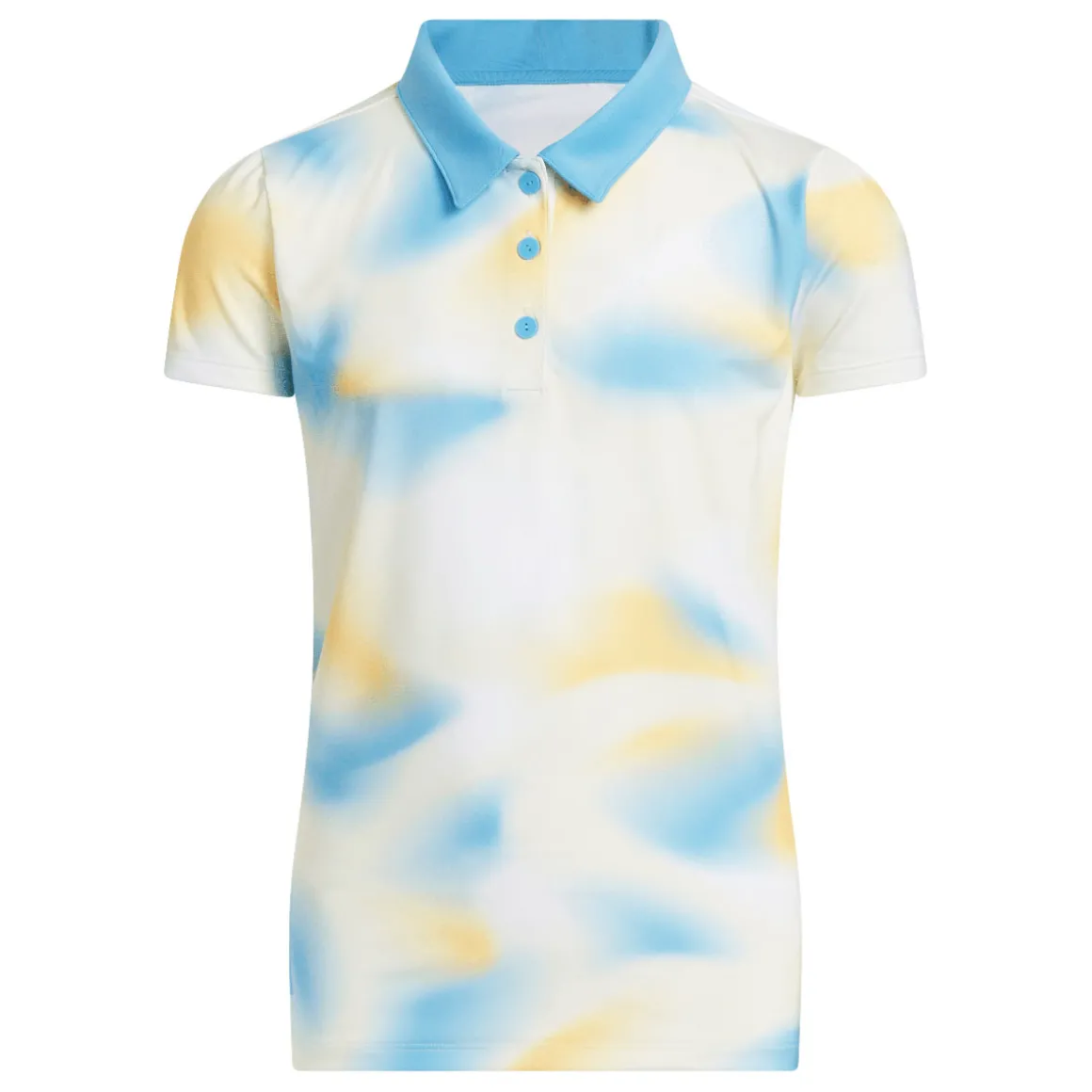 adidas Junior Girls All-Over Printed Golf Polo Shirt