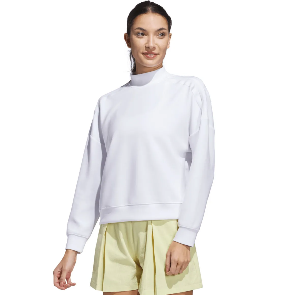 adidas Ladies Beyond the Course Spacer Mock Golf Sweatshirt
