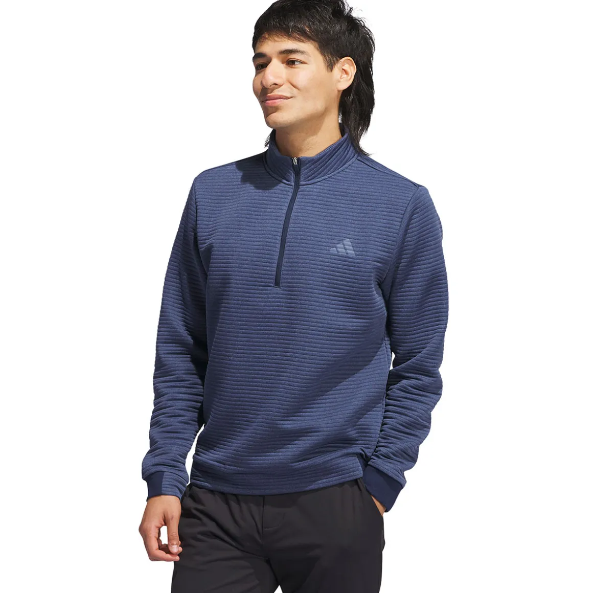adidas Men's DWR Textured Quarter Zip Golf Mid Layer