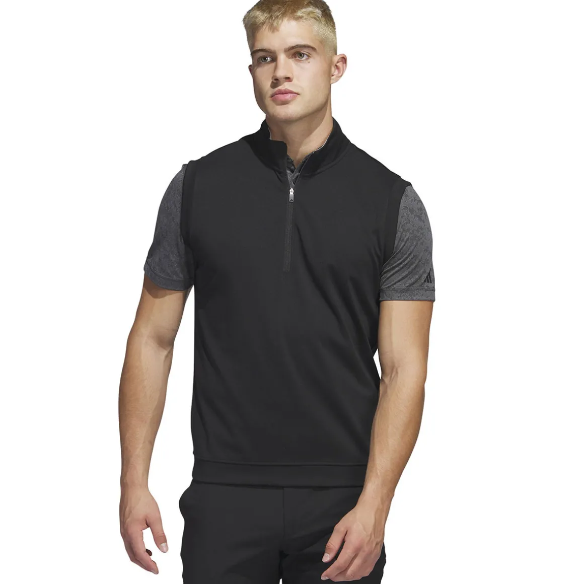 adidas Men's Elevated Quarter Zip Golf Vest