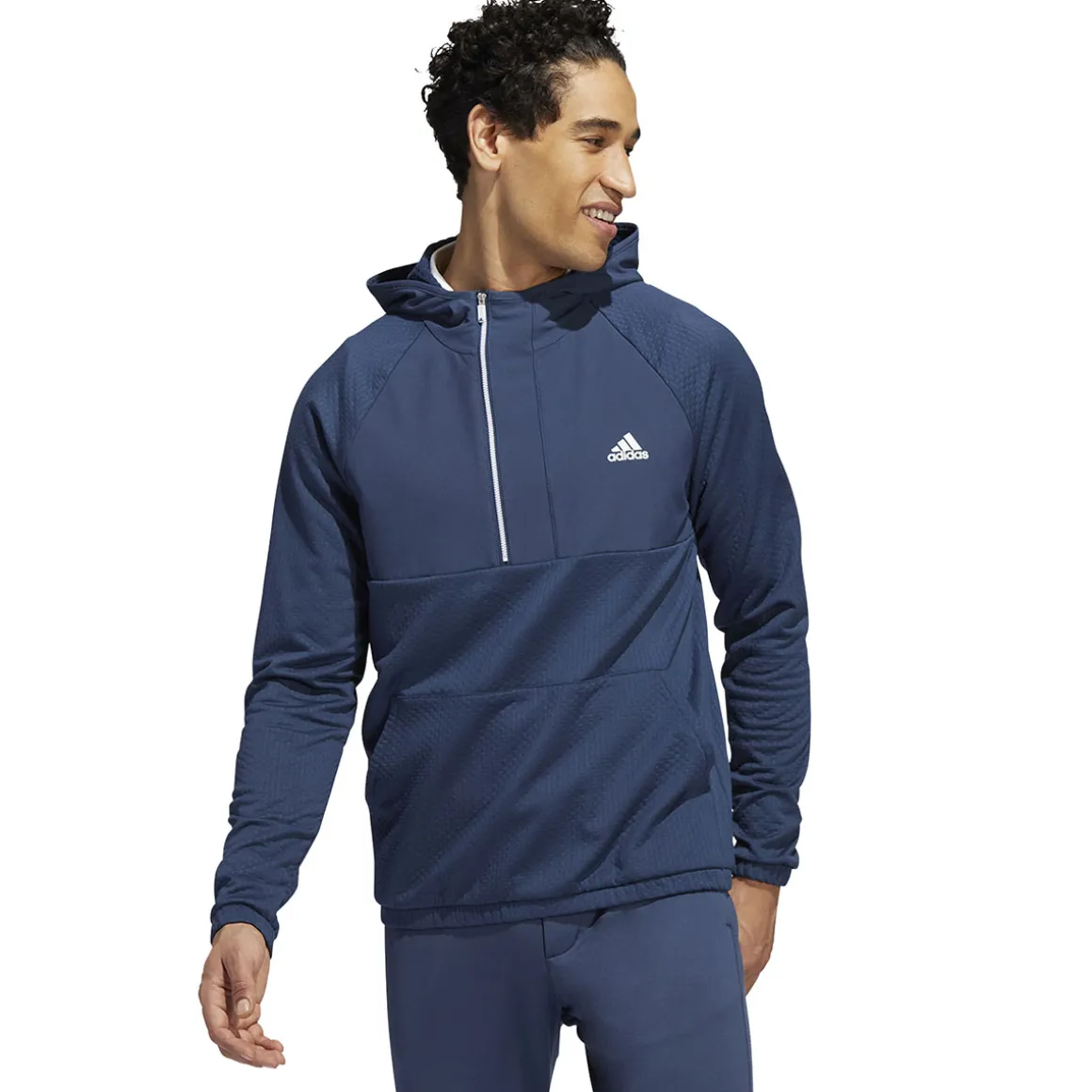 adidas Men's Half Zip Fleece Hooded Golf Midlayer