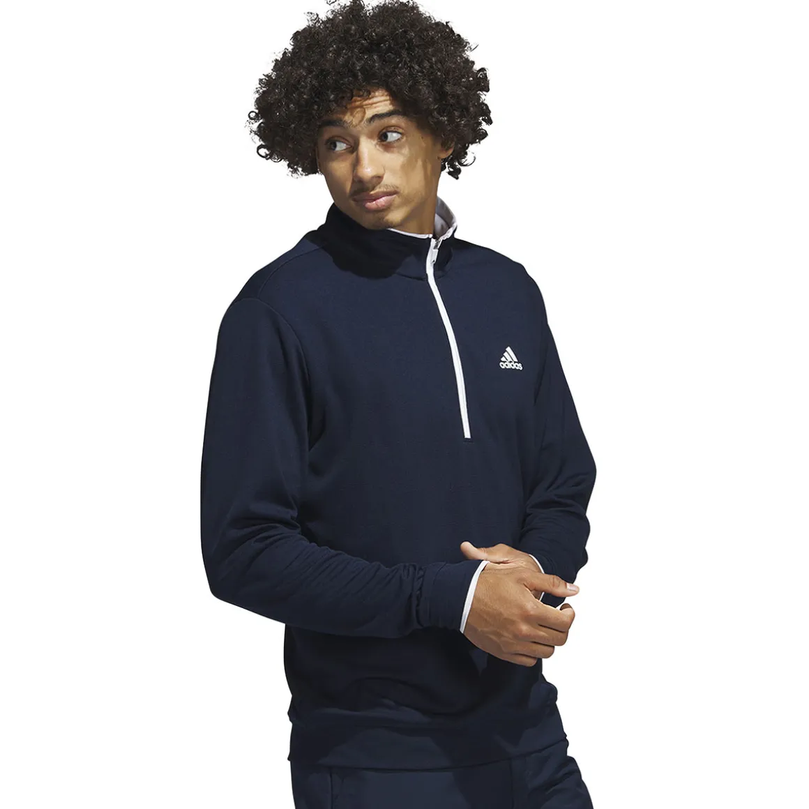 adidas Men's PRIMEGREEN UPF Half Zip Golf Midlayer