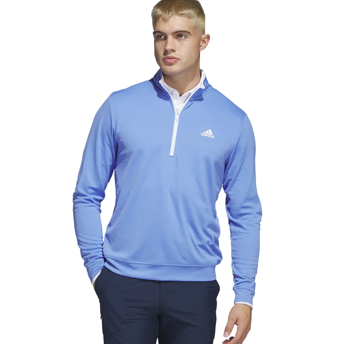 adidas Men's PRIMEGREEN UPF Half Zip Golf Midlayer