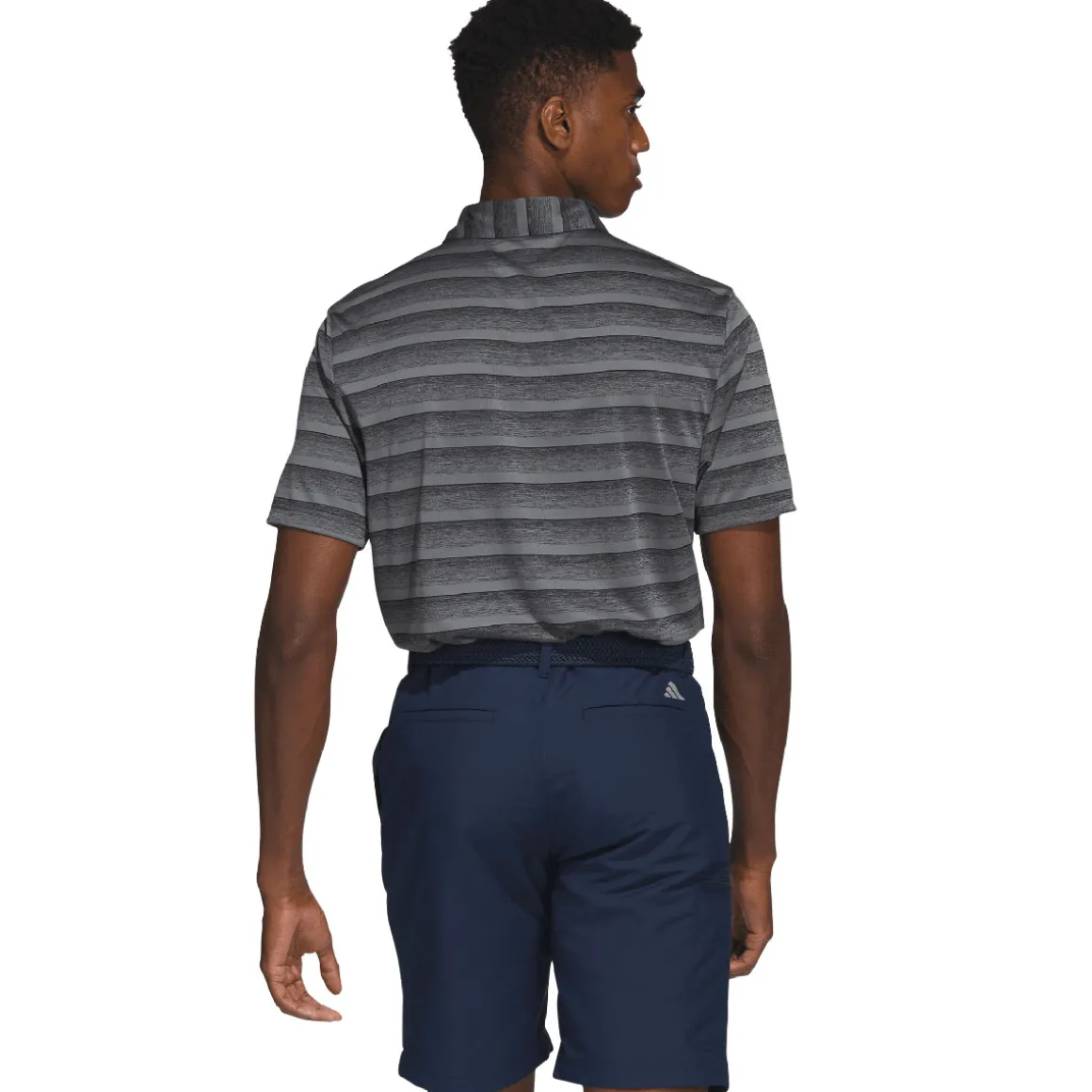 adidas Men's Two-Colour Striped Golf Polo Shirt