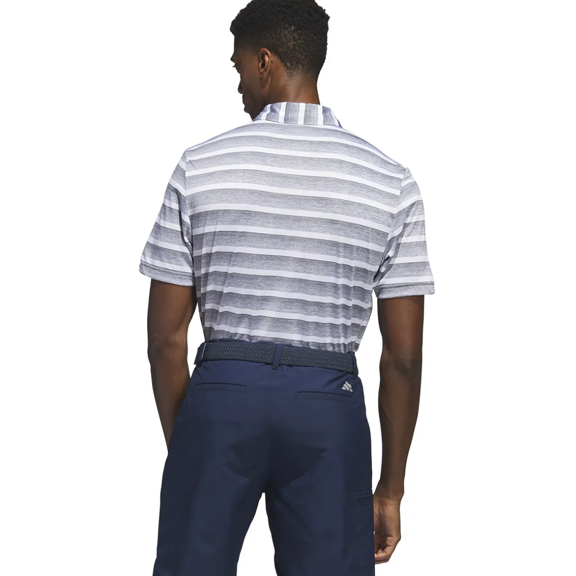 adidas Men's Two-Colour Striped Golf Polo Shirt