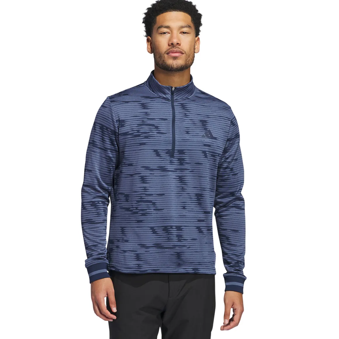 adidas Men's Ultimate365 Linear Stripe Quarter Zip Golf Mid Layer