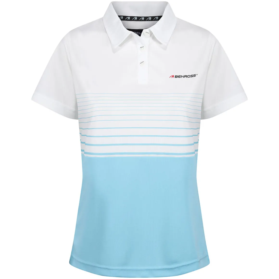 Benross Ladies Soft Stripe Stretch Golf Polo Shirt