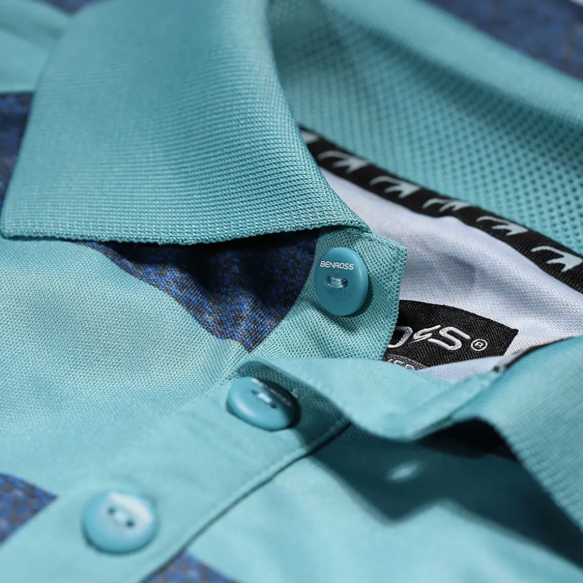 benross_mens_marl_stripe__2-1.webp Benross Men's Marl Stripe Stretch Golf Polo Shirt