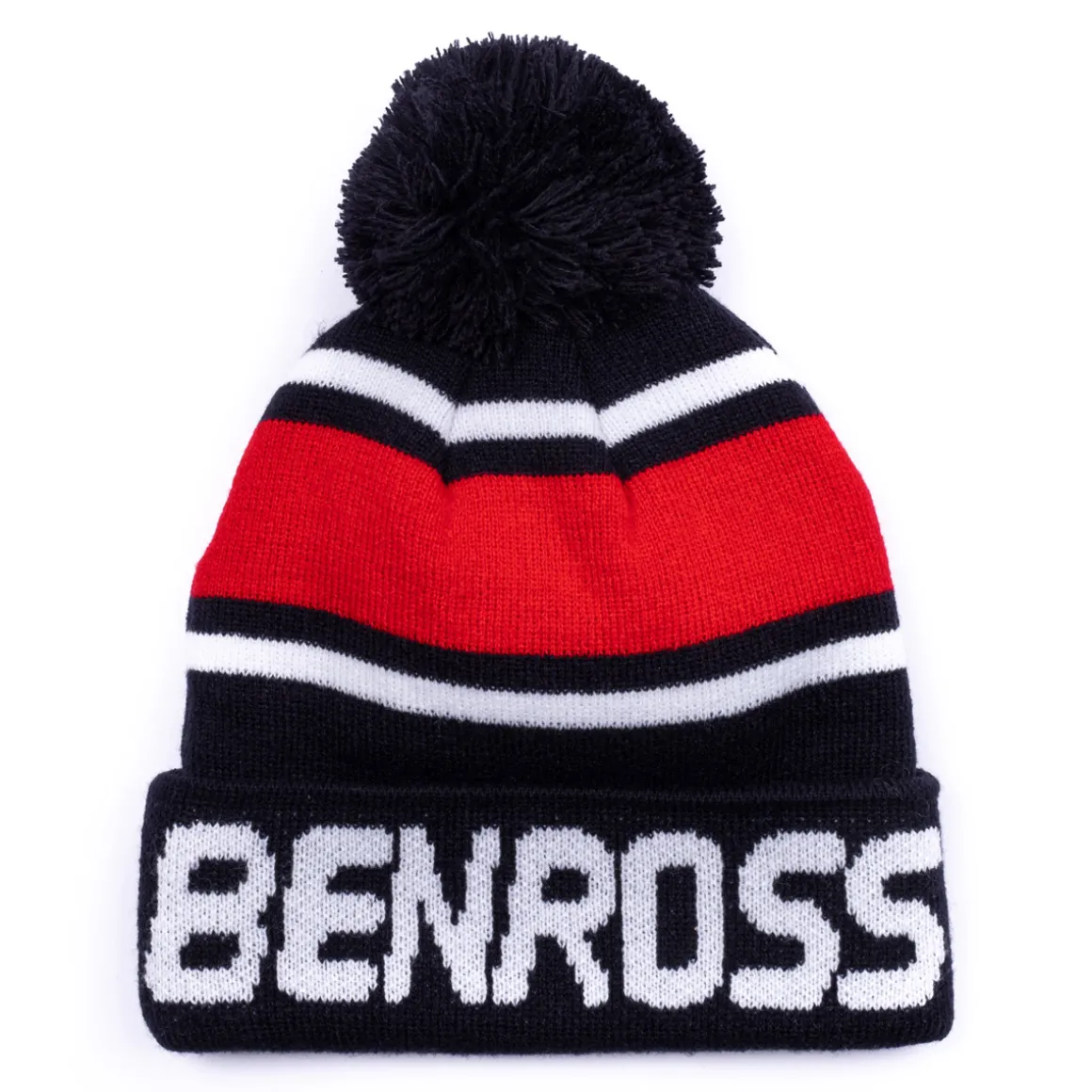 Benross Men's Multi Stripe Knit Pom Golf Beanie