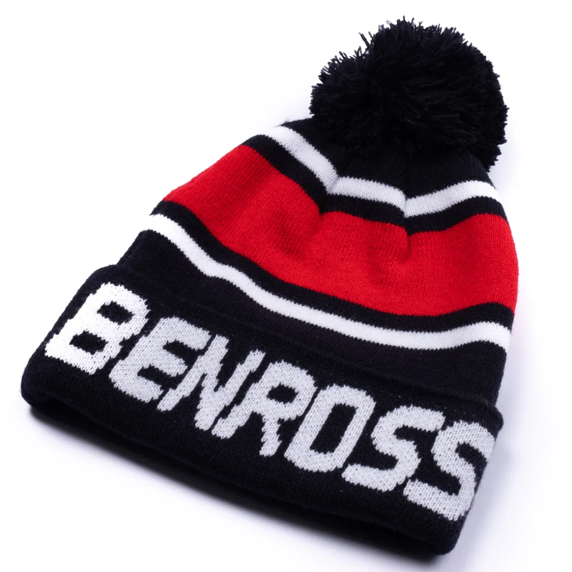 Benross Men's Multi Stripe Knit Pom Golf Beanie
