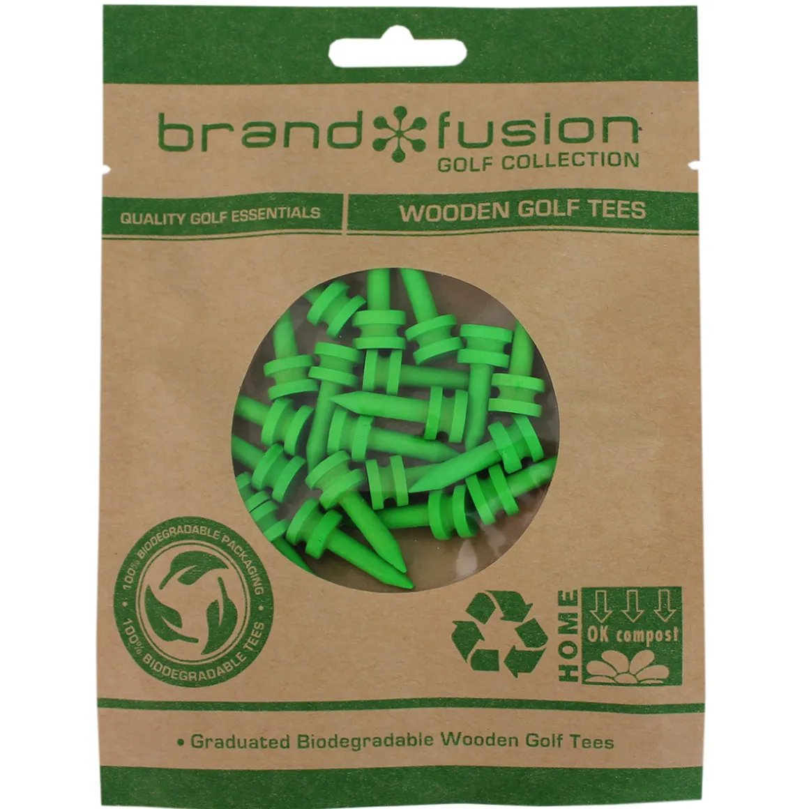 Brand Fusion Graduated Biodegradable Wooden Golf Tees