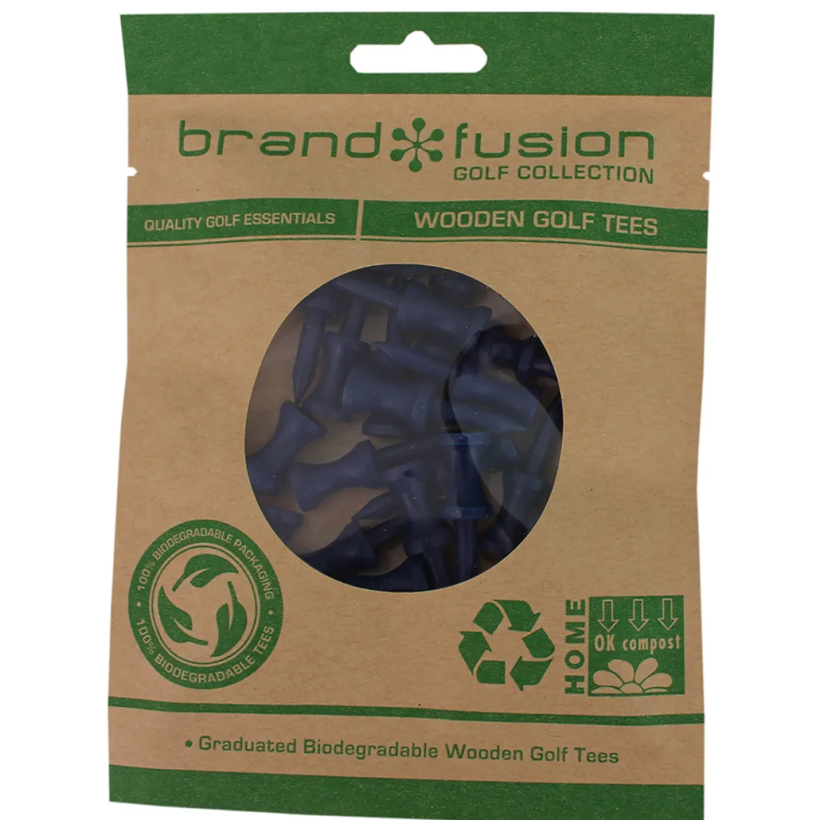 Brand Fusion Graduated Biodegradable Wooden Golf Tees