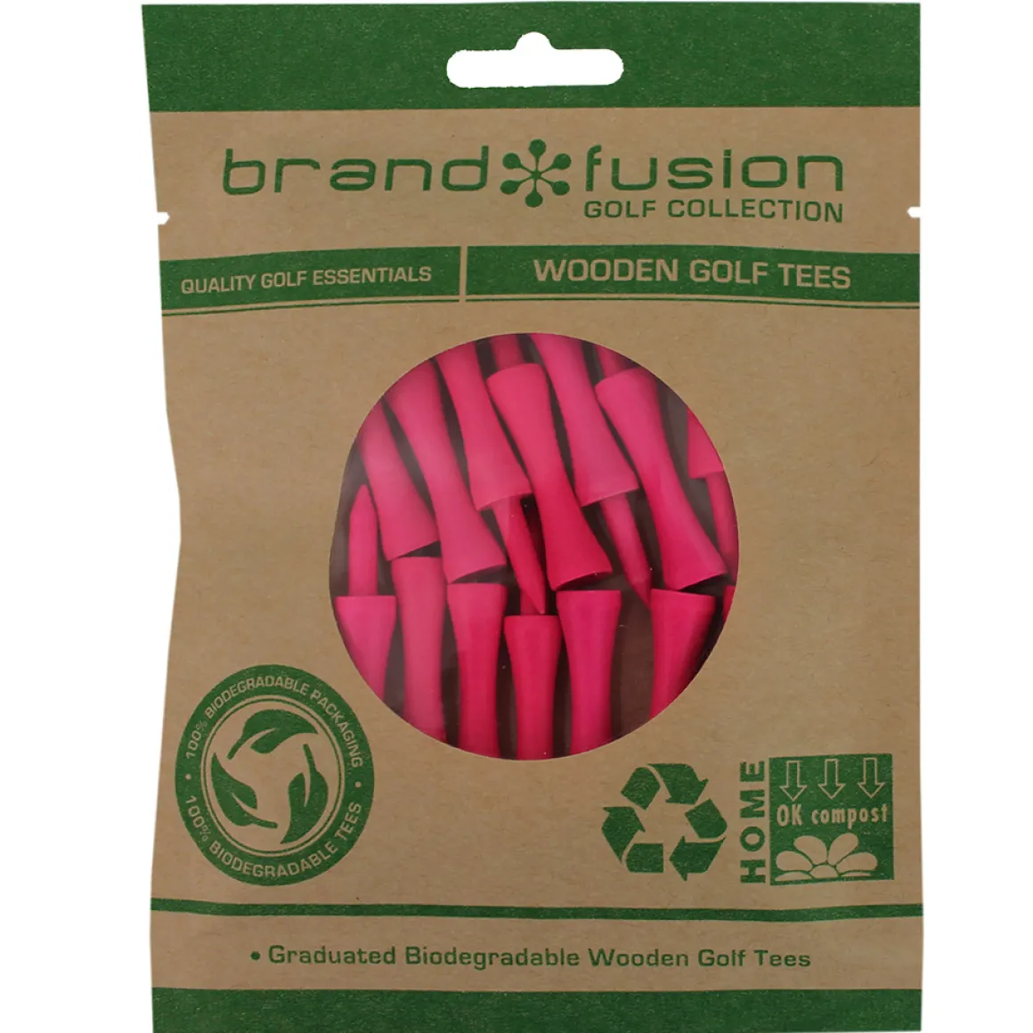 Brand Fusion Graduated Biodegradable Wooden Golf Tees
