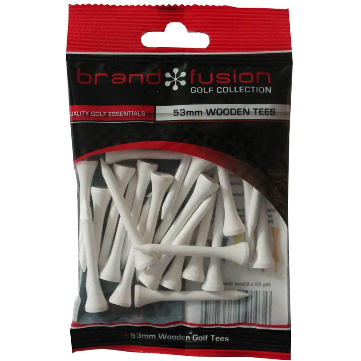 Brand Fusion Wooden Golf Tees 53mm - 25 Pack