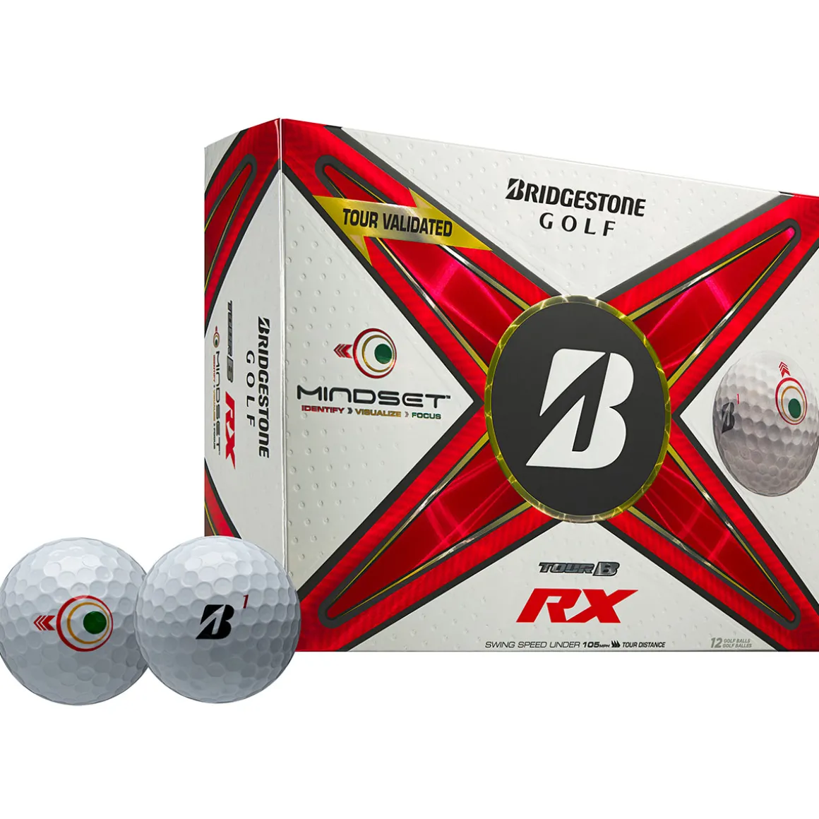 Bridgestone Tour B RX Mindset 12 Golf Ball Pack