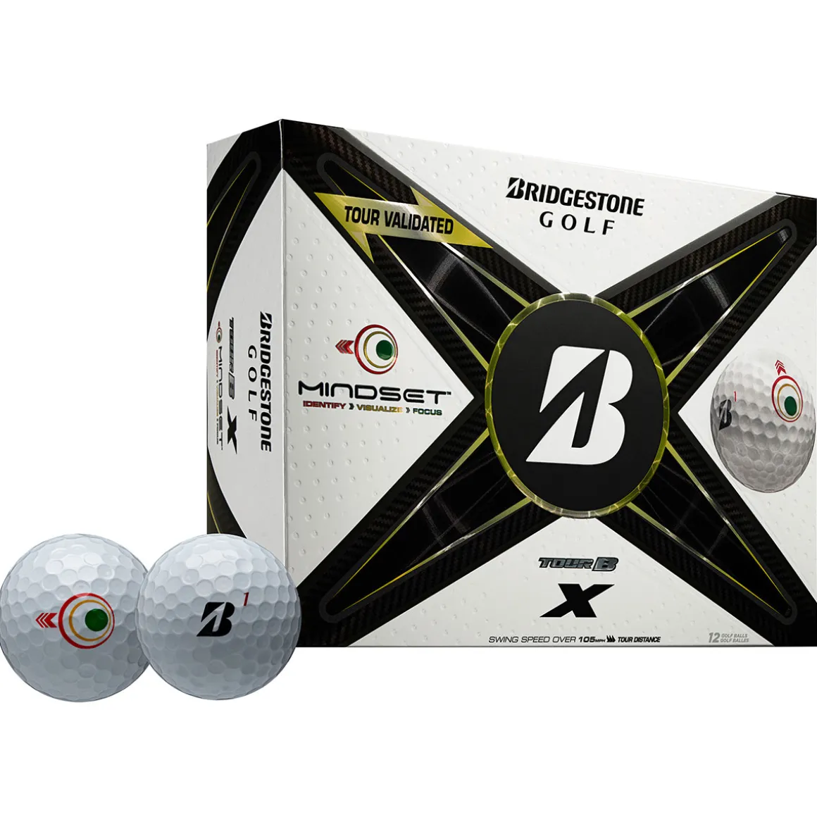 Bridgestone Tour B X Mindset 12 Golf Ball Pack