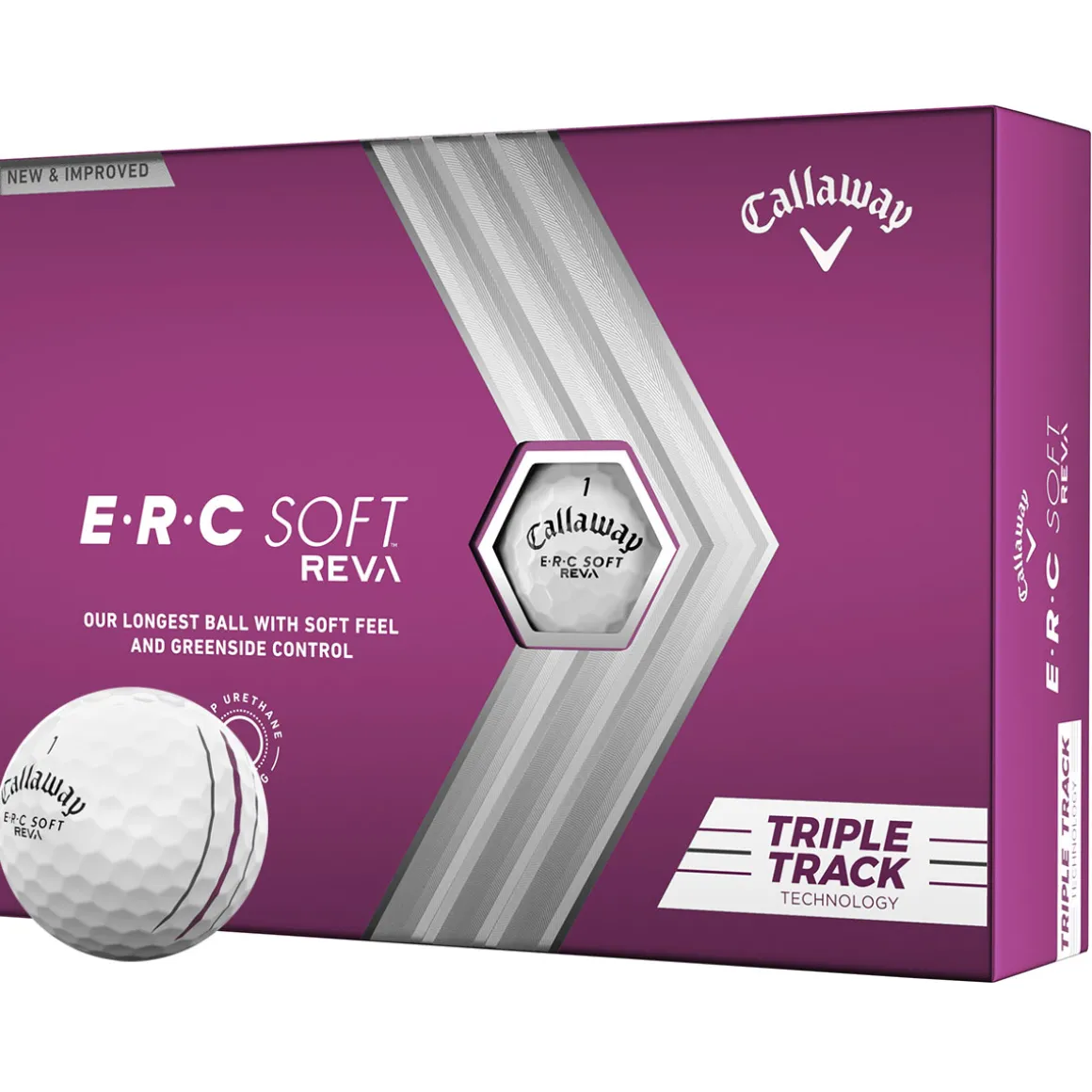 Callaway Ladies E.R.C Soft REVA Triple Track 12 Golf Ball Pack