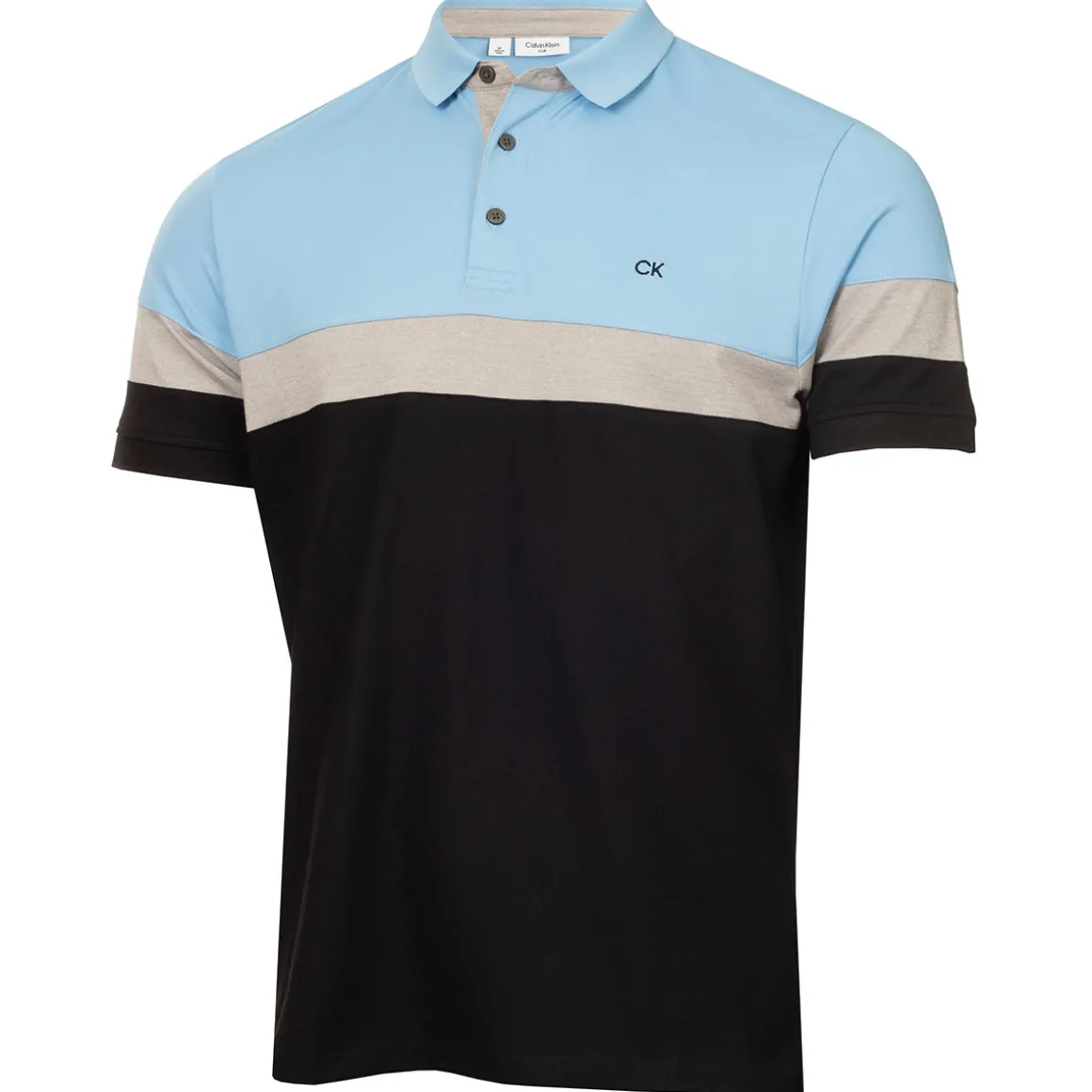 Calvin Klein Men's Chest Stripe Block Golf Polo Shirt