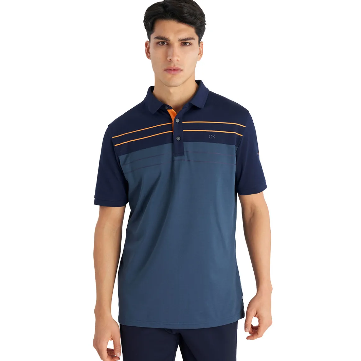 Calvin Klein Men's Georgetown Stripe Golf Polo Shirt