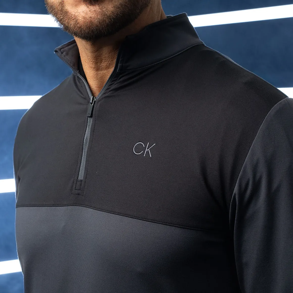 calvin_klein_mens_gusto_c_3.webp Calvin Klein Men's Gusto Colour Block Quarter Zip Golf Mid Layer