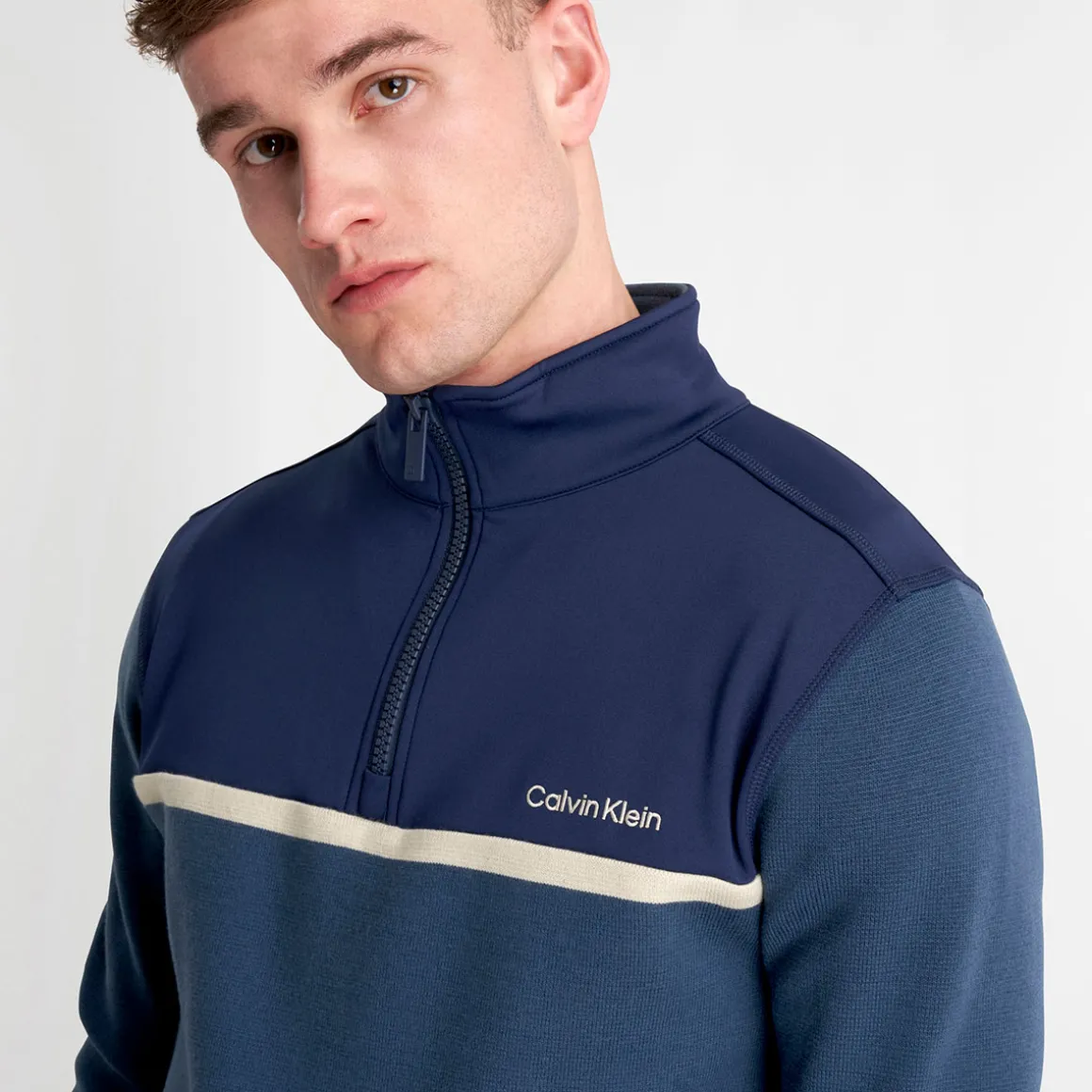 Calvin Klein Men's Padera Half Zip Hybrid Golf Sweater