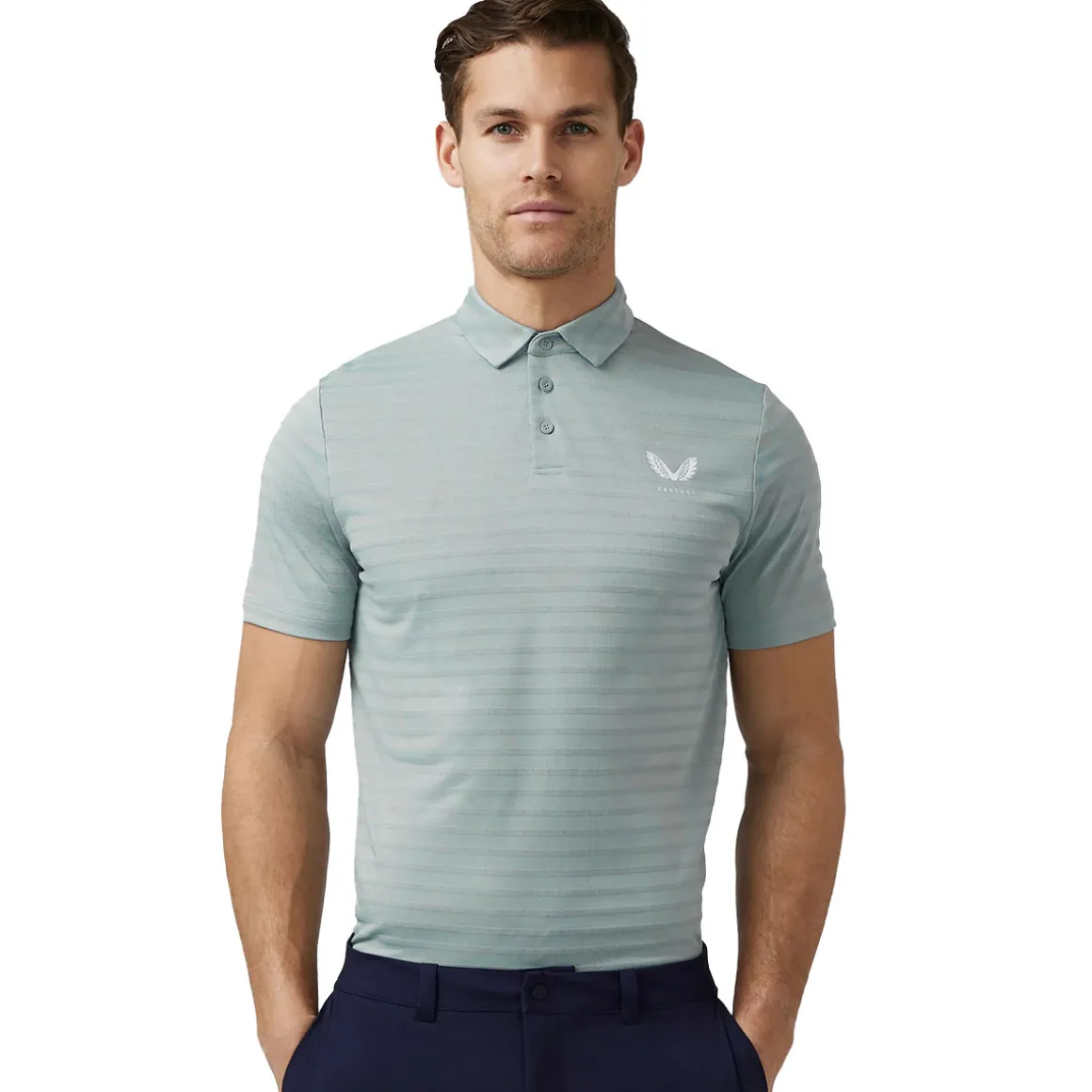 Castore Men's Textured Pique Golf Polo Shirt