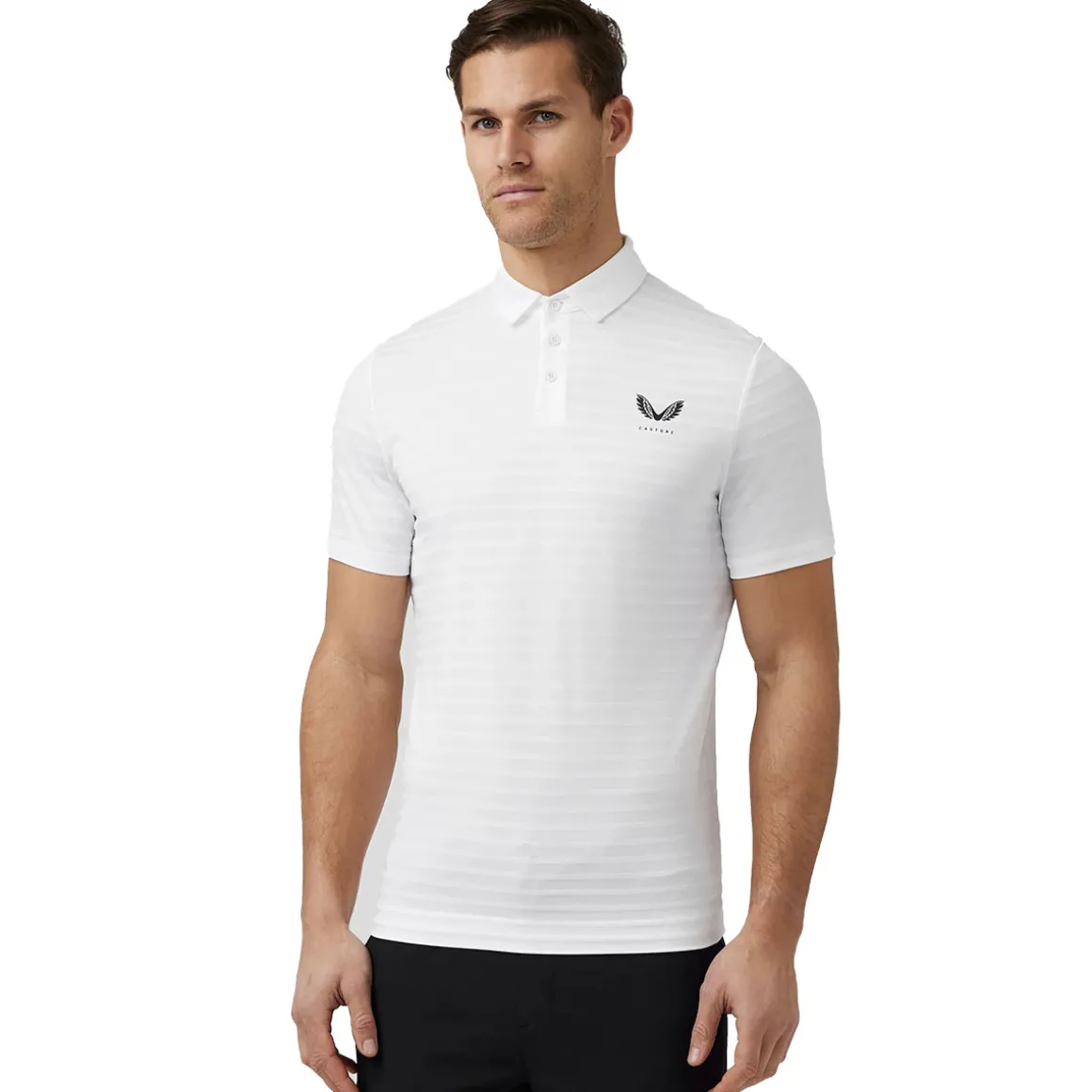 Castore Men's Textured Pique Golf Polo Shirt