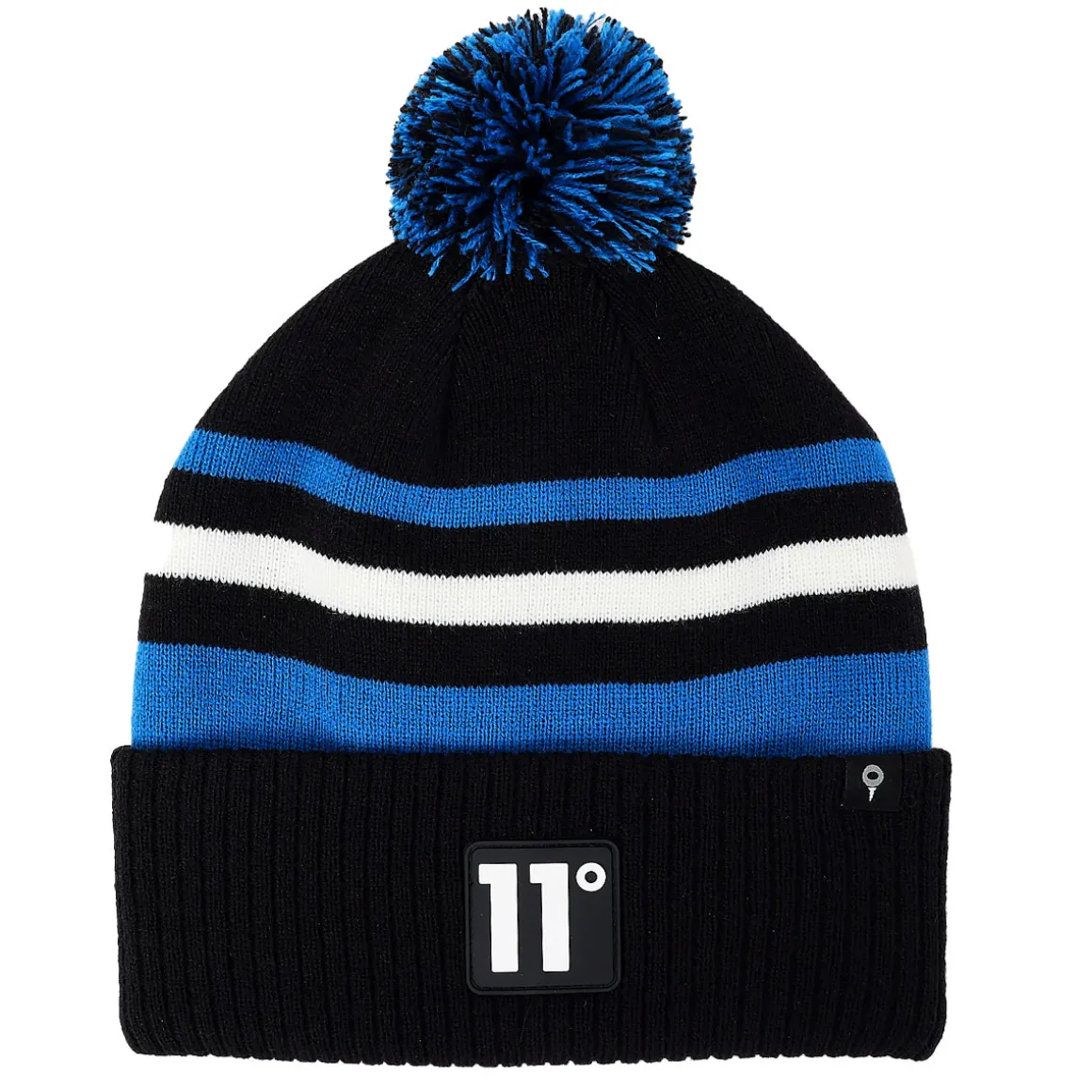 11 Degrees Fleece Lined Graphic POM Golf Beanie