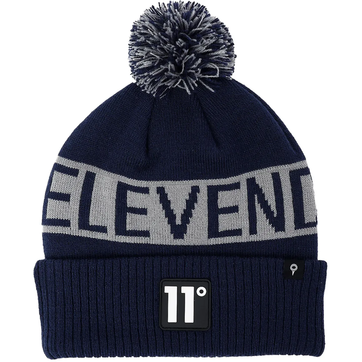 11 Degrees Fleece Lined Graphic POM Golf Beanie