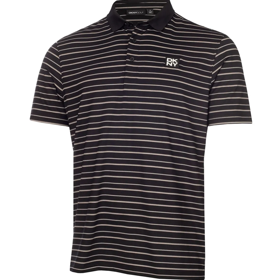 DKNY Men's Multi-Stripe Golf Polo Shirt