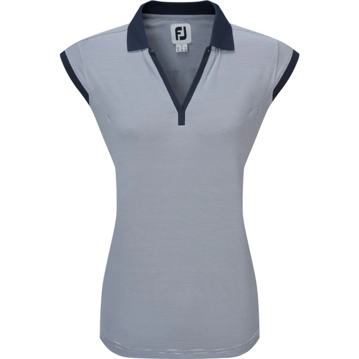 FootJoy Ladies End on End Striped Lisle Golf Polo Shirt
