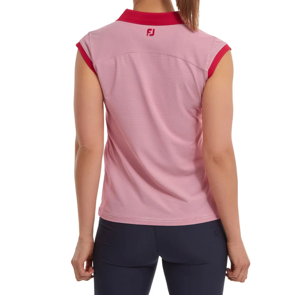 FootJoy Ladies End on End Stripe Lisle Golf Polo Shirt