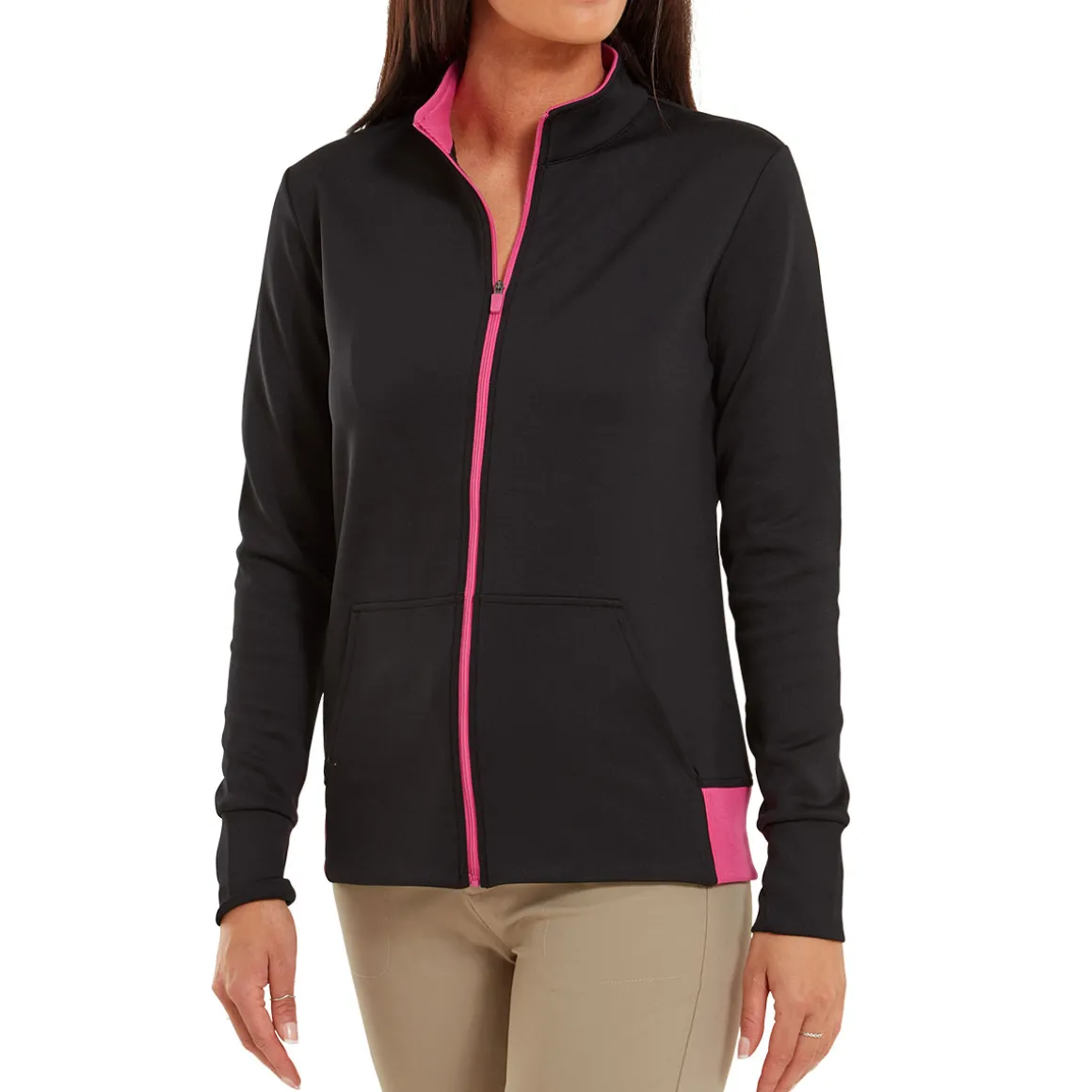 FootJoy Ladies Full-Zip Knit Colour Block Mid Layer