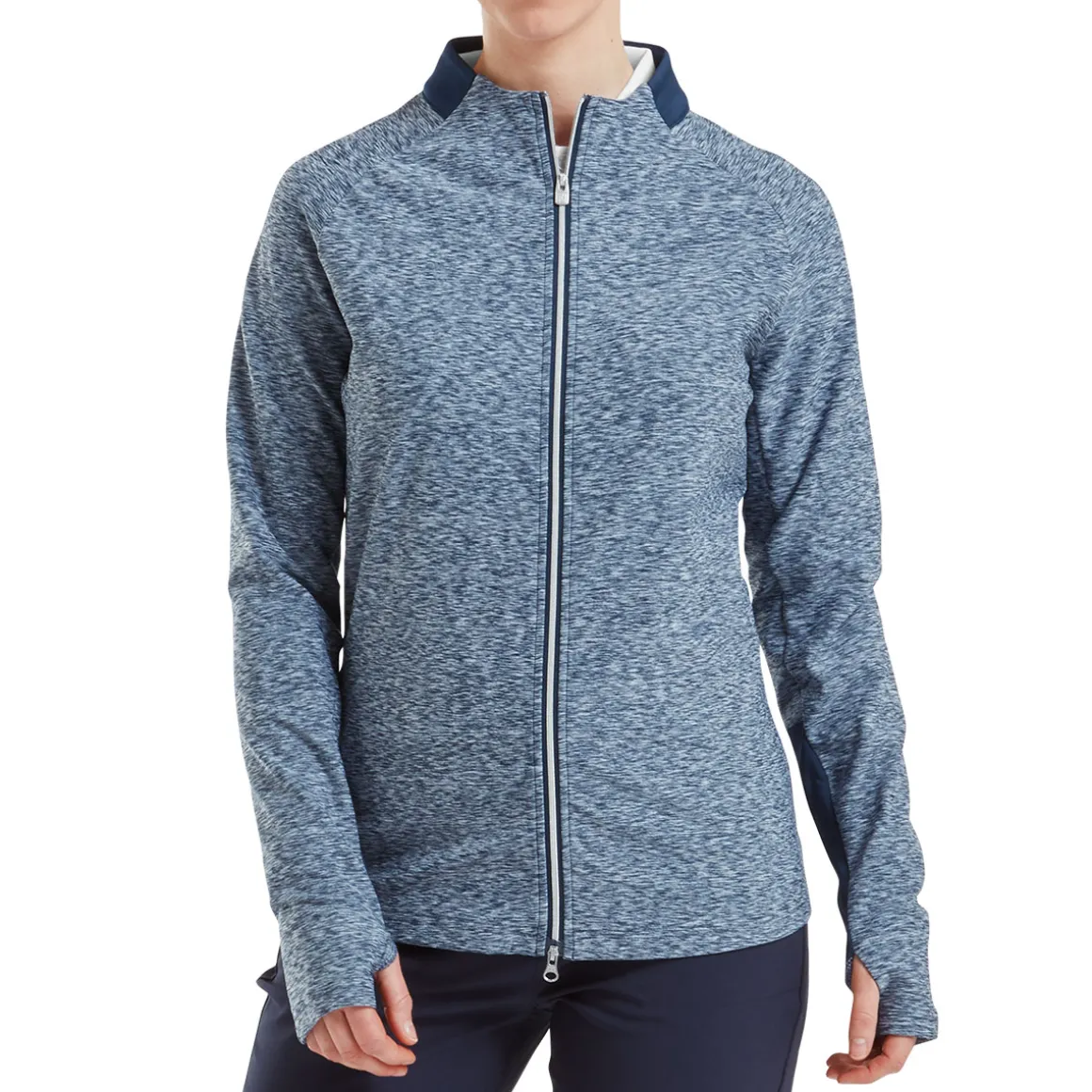 FootJoy Ladies Space Dye Thermal Full Zip Golf Mid Layer