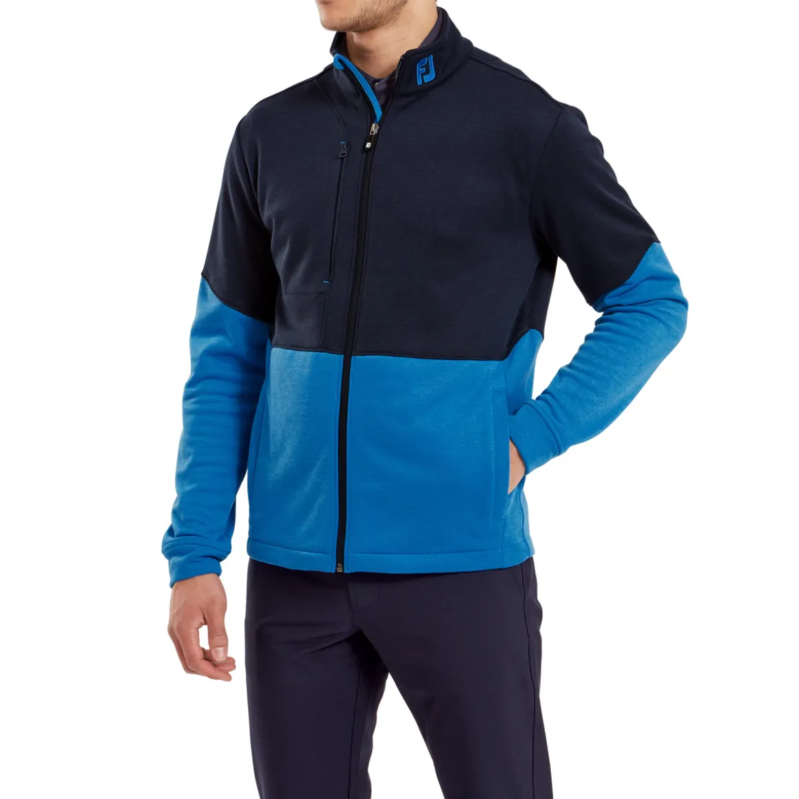 FootJoy Men's Colour Block Chill-Out Full Zip Golf Midlayer