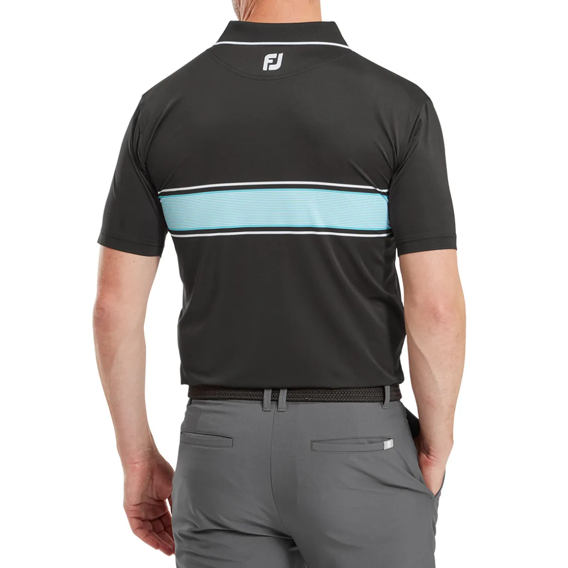 FootJoy Men's Engineered Pin Stripe Golf Polo Shirt