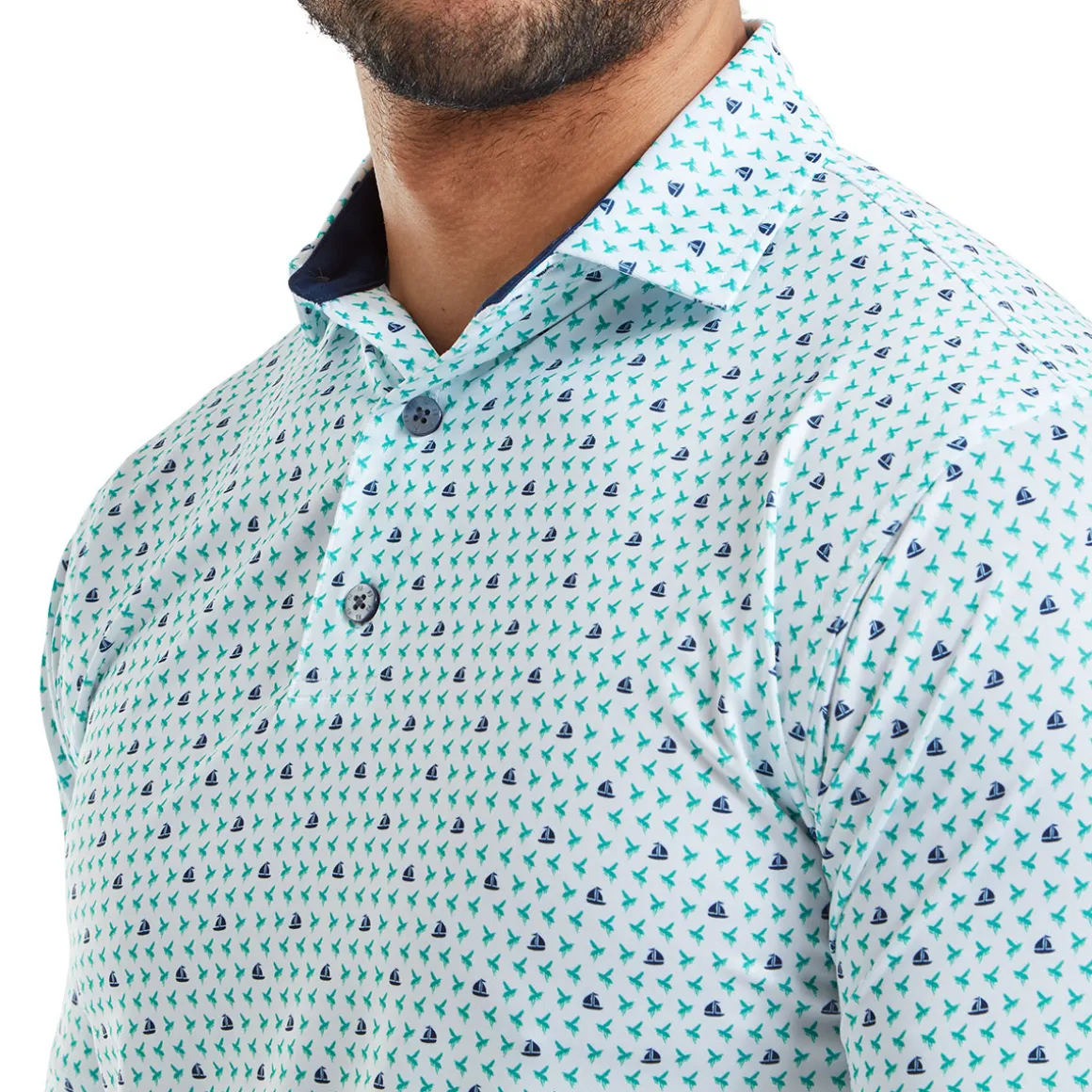 footjoy_mens_flying_wasp__8.webp FootJoy Men's Flying Wasp Print Lisle Golf Polo Shirt