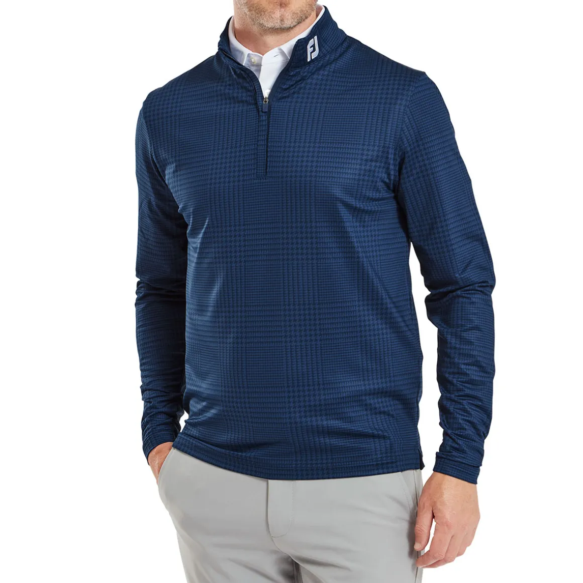 FootJoy Men's Glen Plaid Chill-Out Golf Midlayer