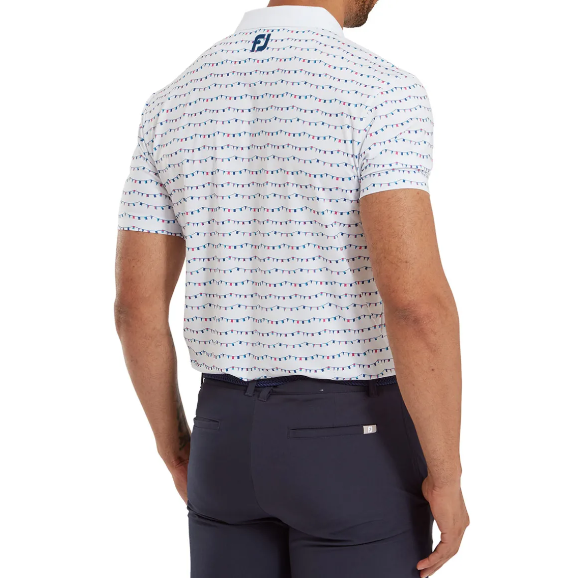 FootJoy Men's Golf Course Doodle Pique Golf Polo Shirt