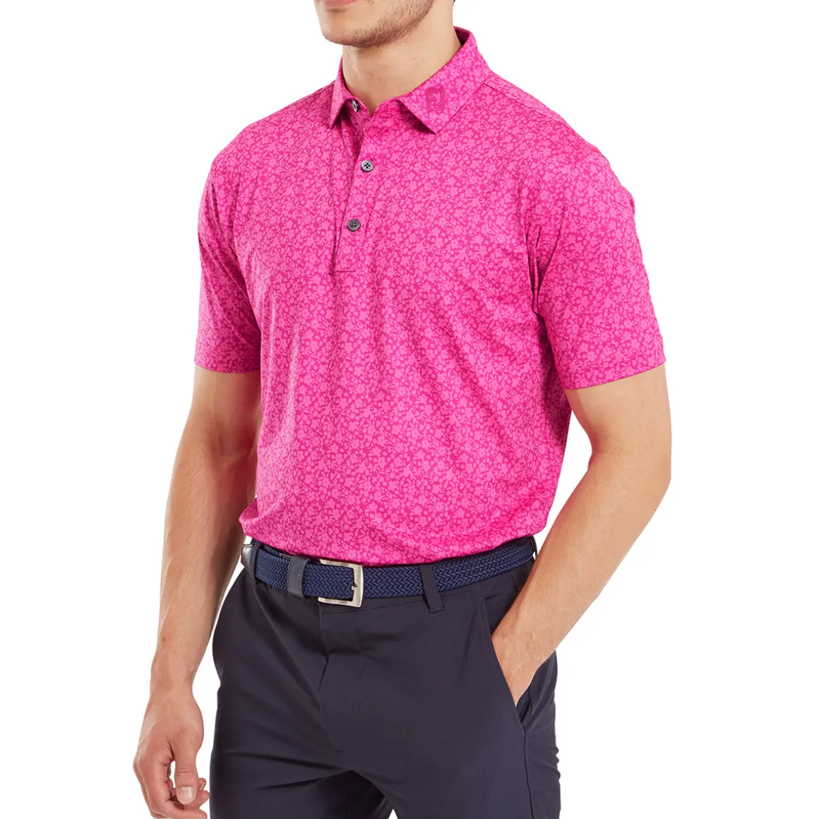 FootJoy Men's Painted Floral Golf Polo Shirt