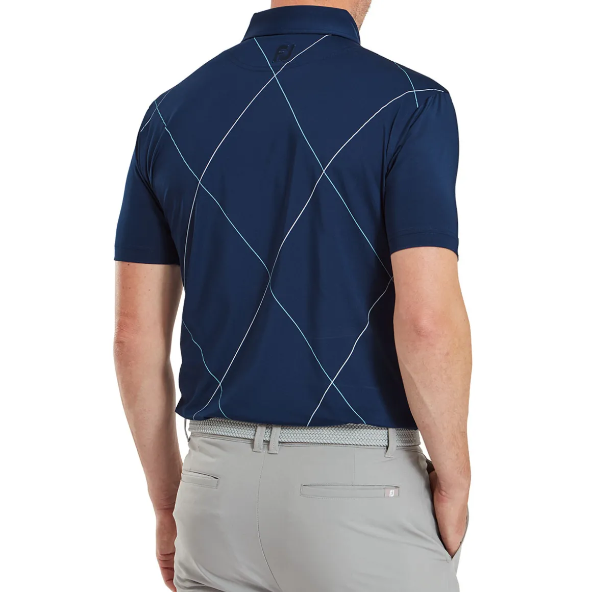 FootJoy Men's Raker Print Lisle Golf Polo Shirt