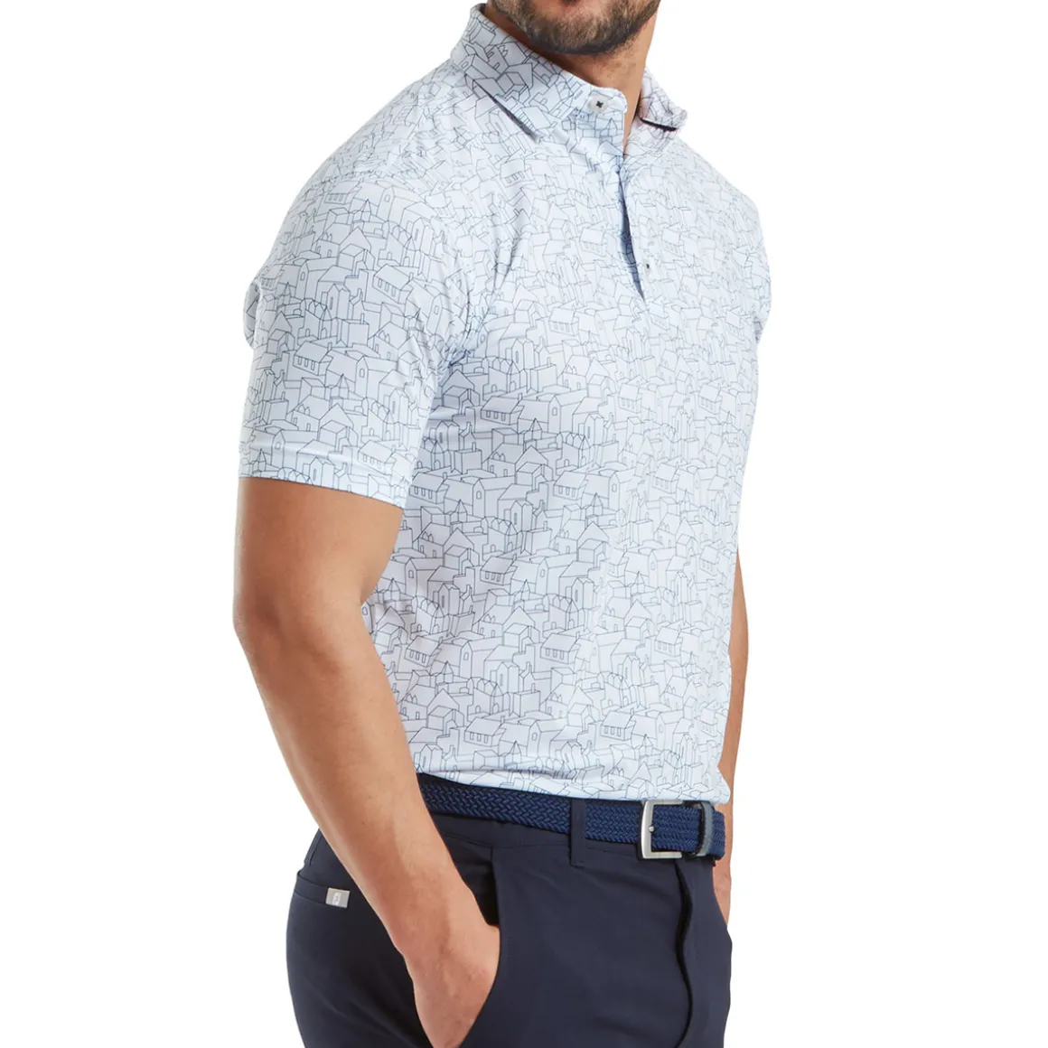 FootJoy Men's Scottish Town Lisle Golf Polo Shirt