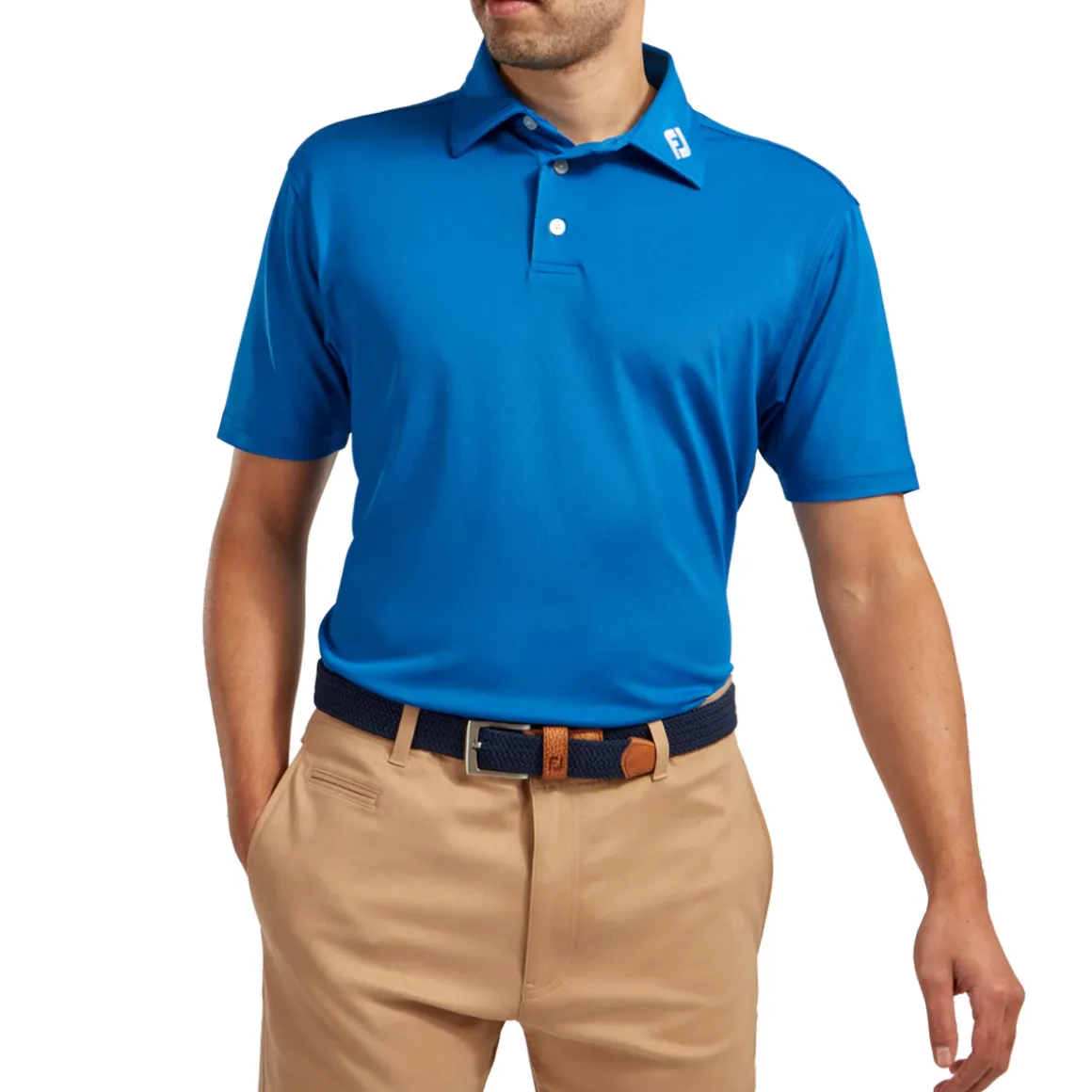 FootJoy Men's Stretch Pique Solid Colour Golf Polo Shirt