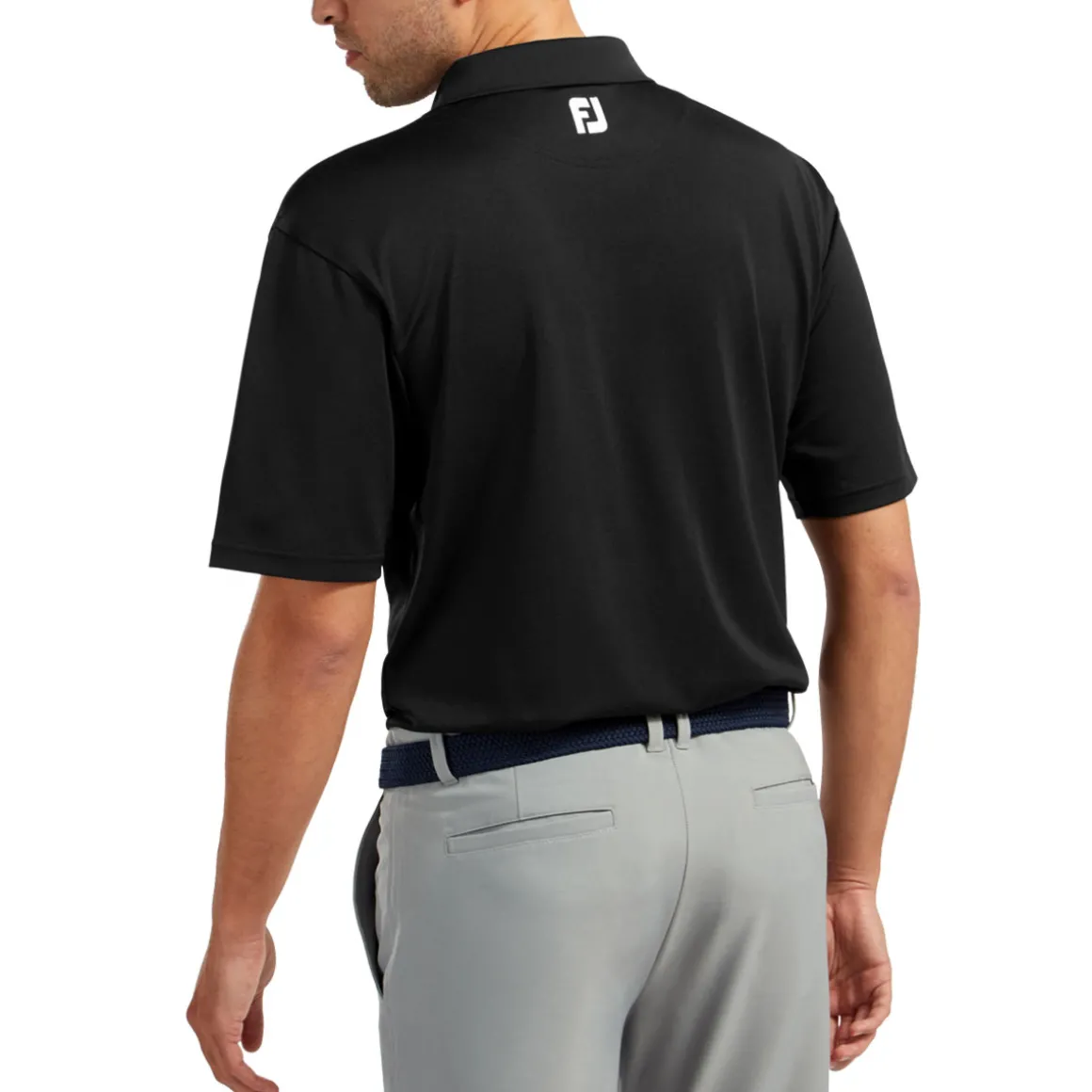 FootJoy Men's Stretch Pique Solid Knit Collar Golf Polo Shirt