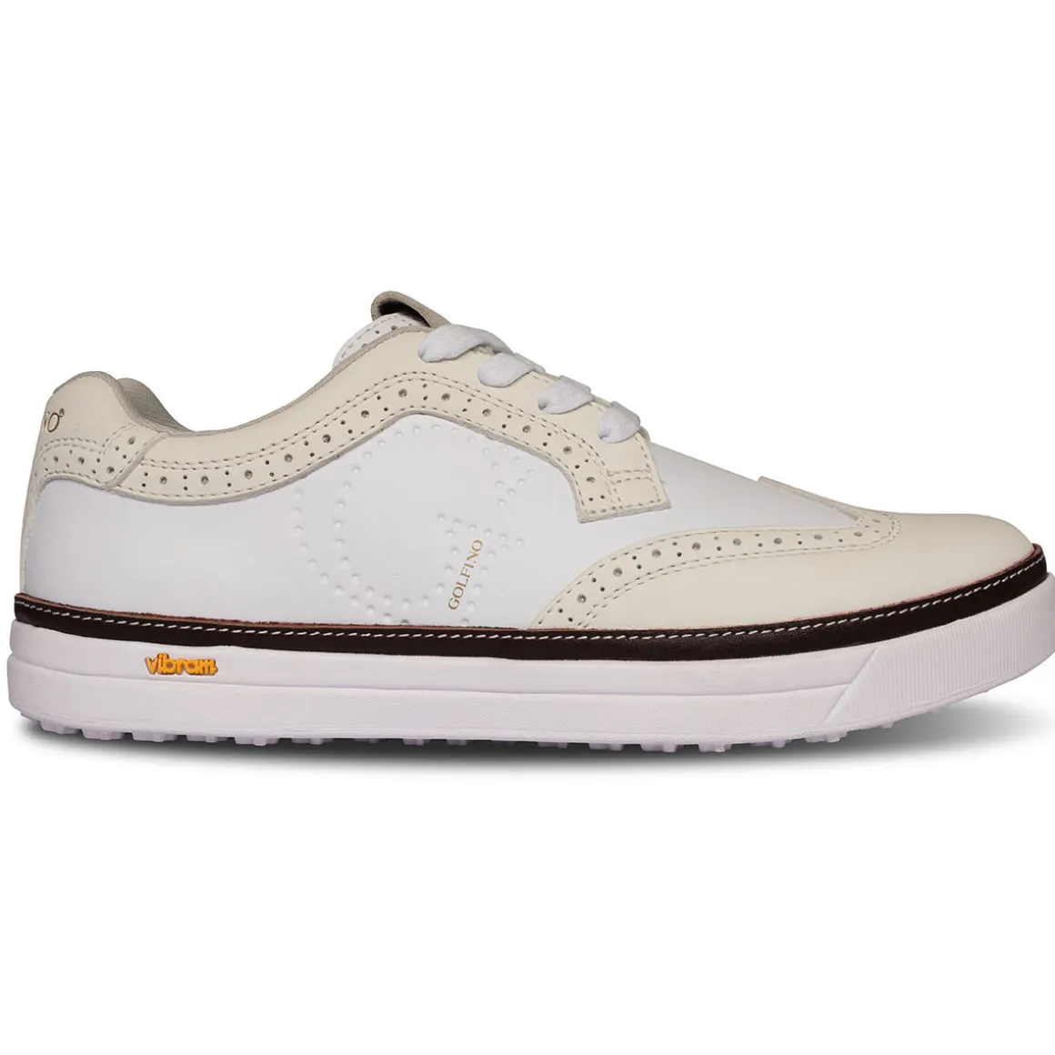 GOLFINO Ladies Casual Brogue Waterproof Spikeless Golf Shoes