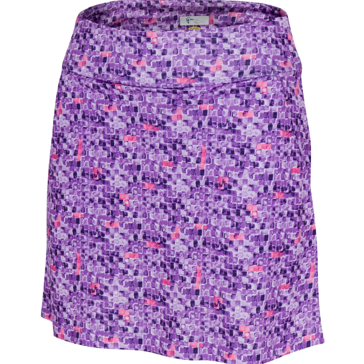 Greg Norman Ladies Tile Print Pull-On Golf Skort