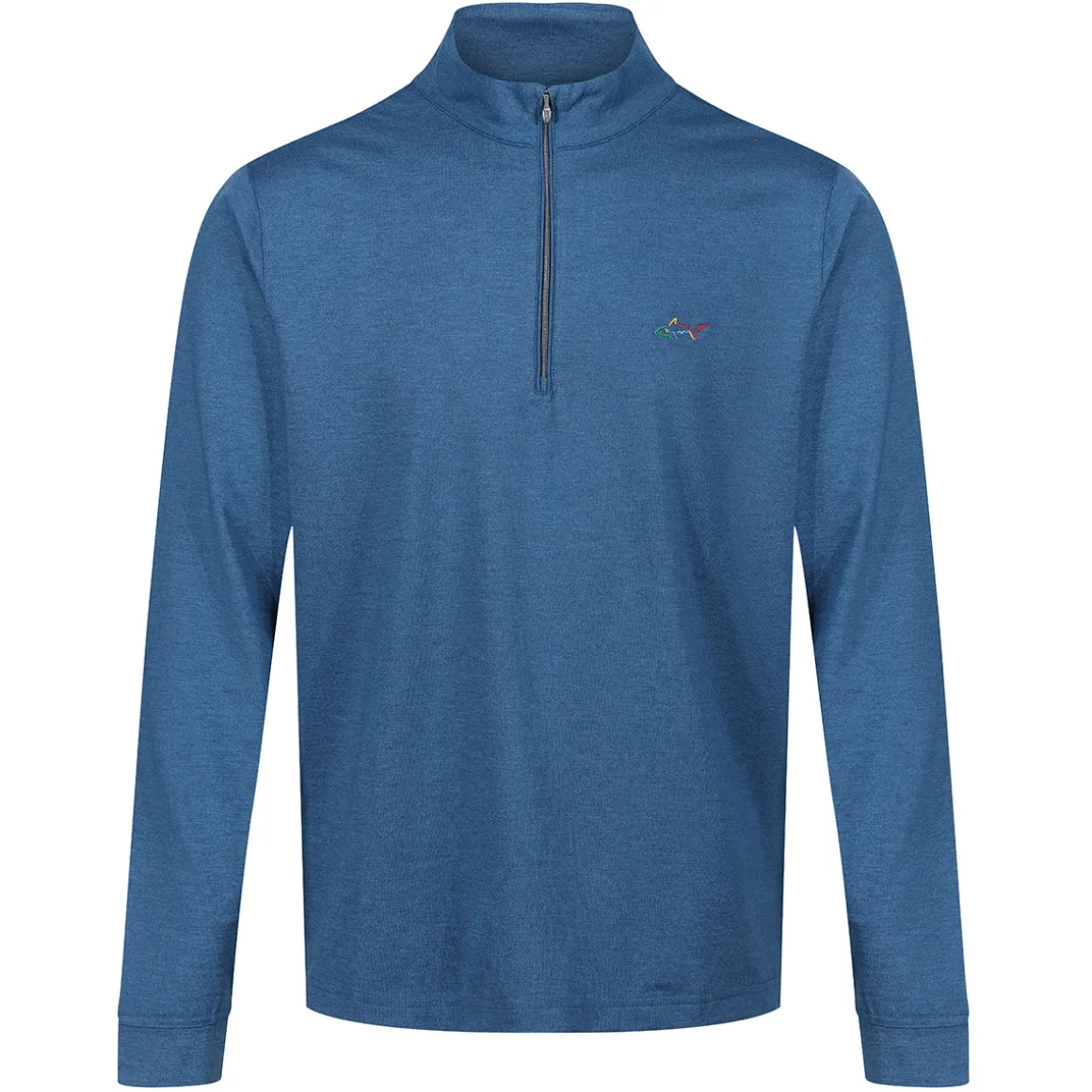 greg_norman_mens_heathere_2.webp Greg Norman Men's Heathered Half Zip Mock Golf Midlayer