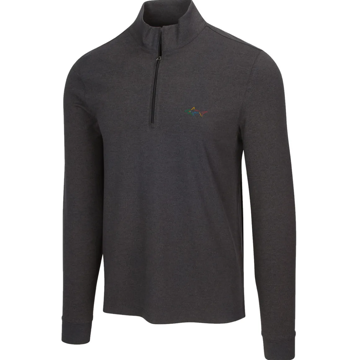 greg_norman_mens_heathere_6.webp Greg Norman Men's Heathered Half Zip Mock Golf Midlayer