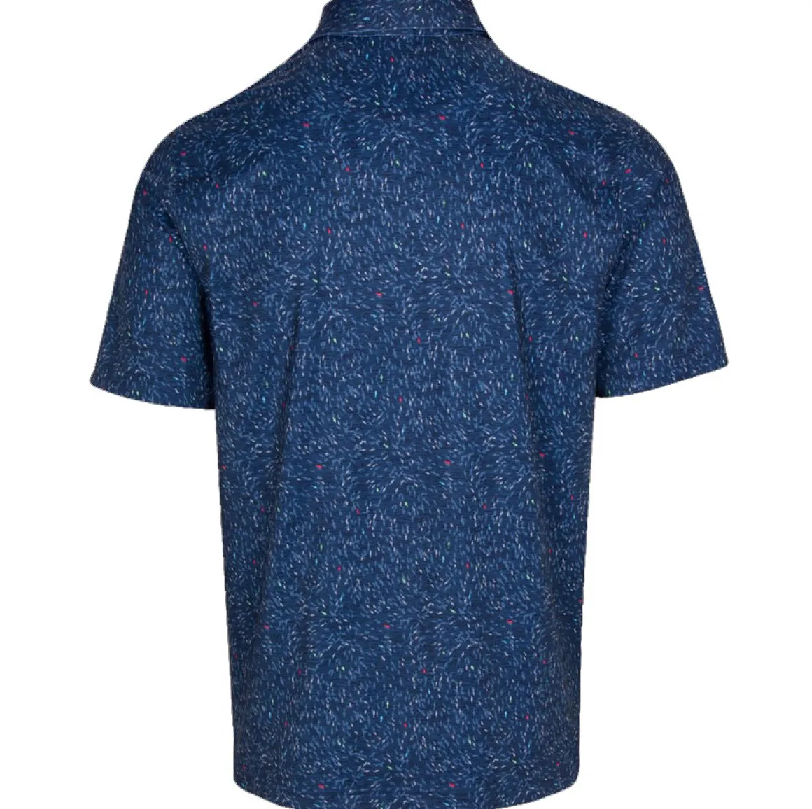 Greg Norman Men's Lab Shark Frenzy Golf Polo Shirt